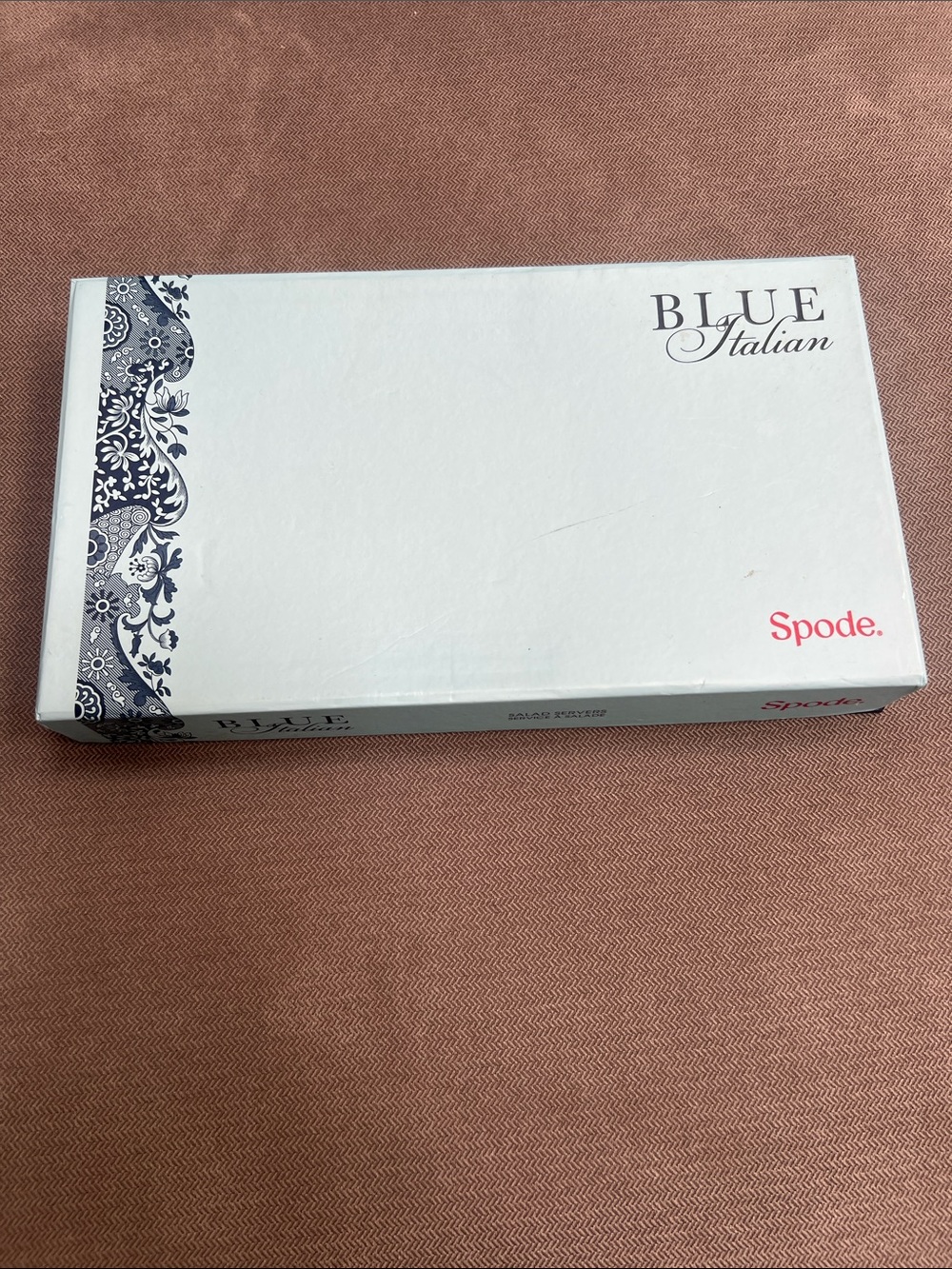 Spode Blue Italian Box - White with Navy Accent